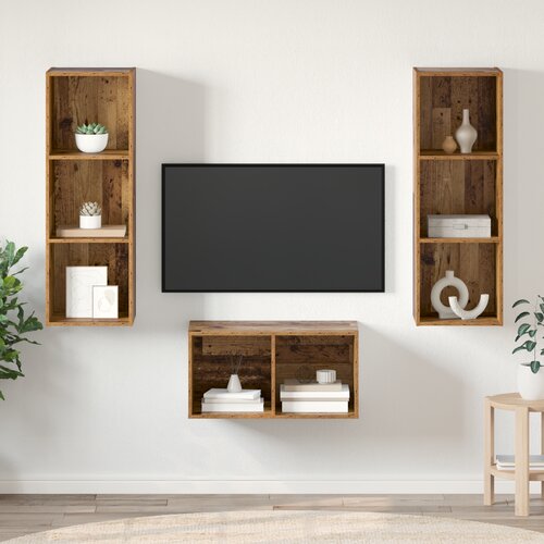 vidaXL Set TV stalka Staro drvo 37 x 37 x 107 cm Konstruirano drvo Cijene