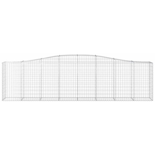  Lučne gabionske ko&amp;scaron;are 9 kom 400x50x100/120cm pocinčano željezo Slike