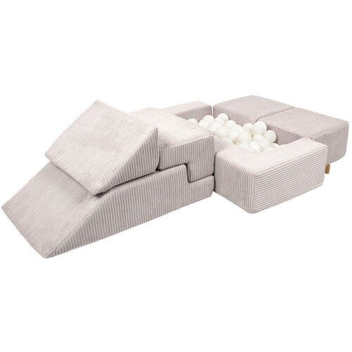 MeowBaby Igrali&amp;scaron;te od krem korduro pjene 100x35x40 cm Montessori - Slike