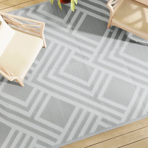 vidaXL Zunanja preproga siva 190x290 cm PP Cene