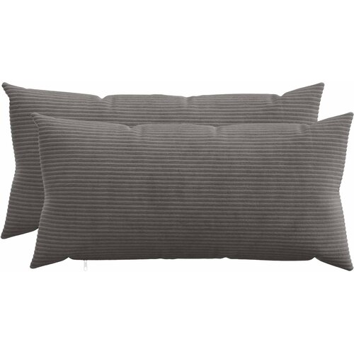  Presvlaka za jastuk 2 pcs HEERLEN Tamnosiva 40 x 80 cm Kord Cene