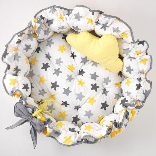 Belis soft baby podloga za igru grey-yellow TR-PLAYMAT Slike