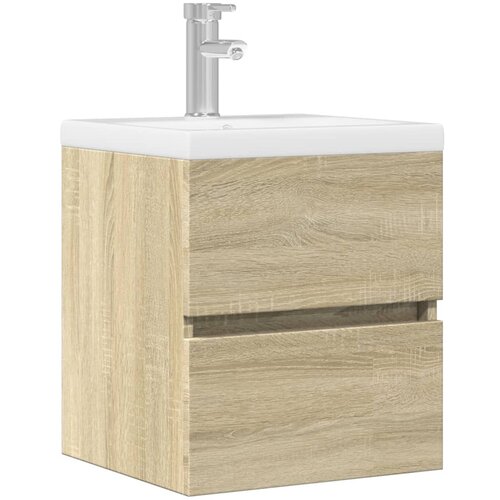 VidaXL Ormarić za umivaonik boja hrasta sonome 41x38,5x45 cm drveni Slike