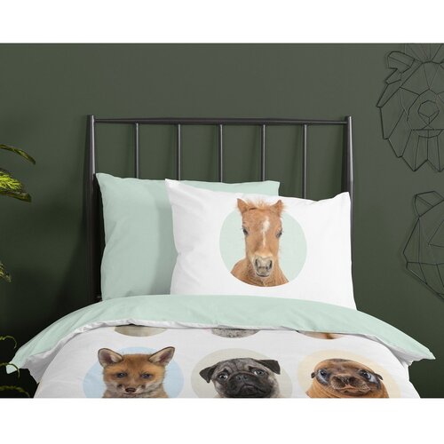 Good Morning Pamučna dječja posteljina za krevet za jednu osobu/za produženi krevet 140x220 cm Young Animals &amp;ndash; Slike