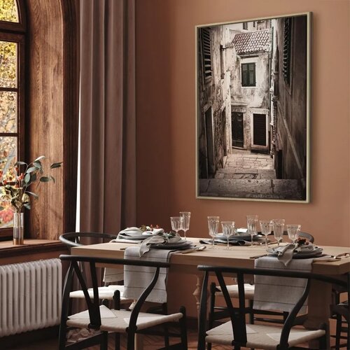 Slika - Retro Alley (1 Part) Vertical 60x90 U prirodnom drvenom okviru Slike