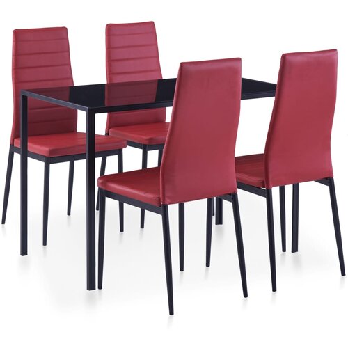  Petodijelni blagovaonski set crvena boja vina Slike
