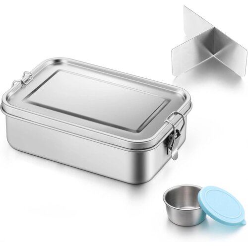 JOYFAIR inox bento posoda s 3 predelki 2400 ml Slike