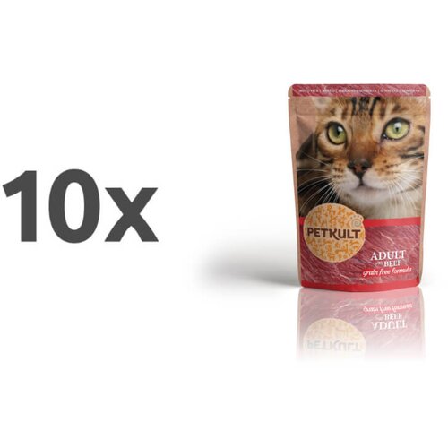 Petkult Cat Adult - govedina - 100 g 10 x 100 g Slike