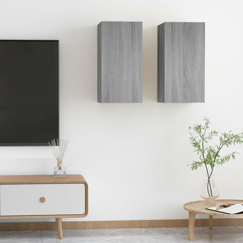 vidaXL TV omarica 2 kosa siva sonoma 30,5x30x60 cm konstruiran les Cene