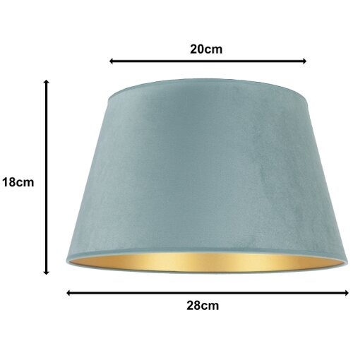  duolla - abažur za stonu lampu cone m E27, prečnik 28 cm, mint zelena Slike