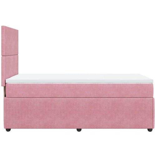 VidaXL Box spring krevet s madracem ružičasti 100x200 cm bar&amp;scaron;unasti Slike
