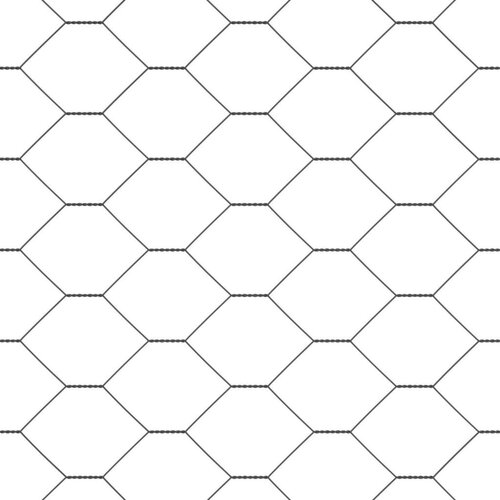 VidaXL Heksagonalna Ograda Siva 0.8x10 m Čelik Slike