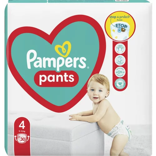 Pampers Pants Size 4 hlačne plenice za enkratno uporabo 9 – 15 kg 30 kos