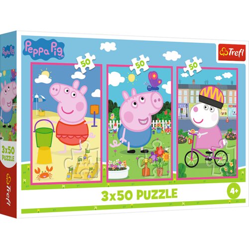 Puzzle 3x50 - Siła przyjaźni / Peppa PigMix 70% 34877 Slike