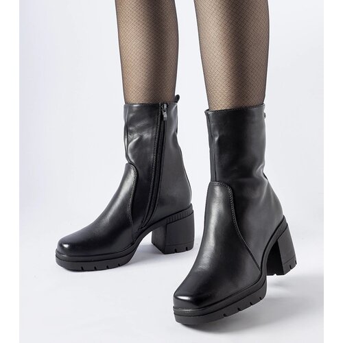 Gemre Black insulated heeled ankle boots Agordino Cijene