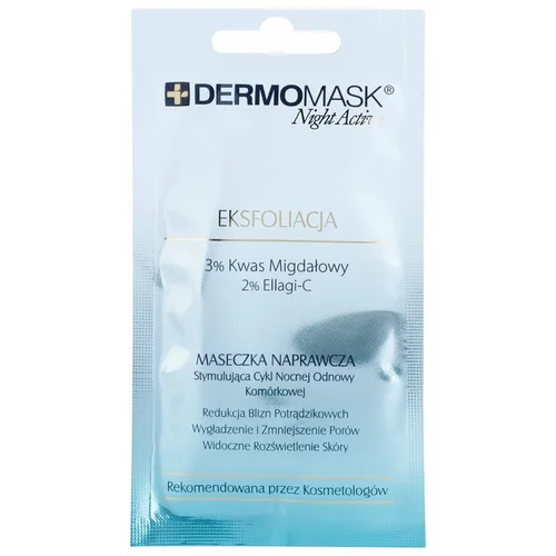 L´Biotica DermoMask Night Active eksfolijacijska maska za resurfacing lica 12 ml