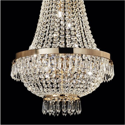Ideal Lux led kristalni luster na lancu caesar 6xG9/3W/230V prečnik 38 cm zlatni Cene