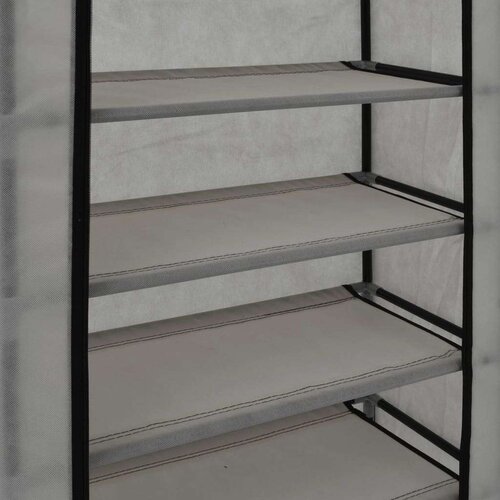VidaXL 282430 shoe cabinet with cover grey 58x28x106 cm fabric Slike