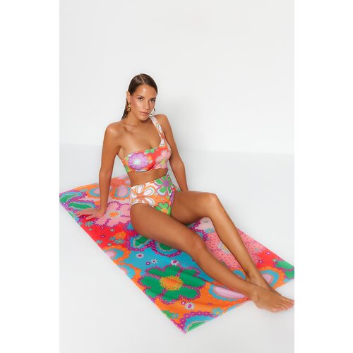 Trendyol Floral Pattern Rectangle Beach Towel Slike