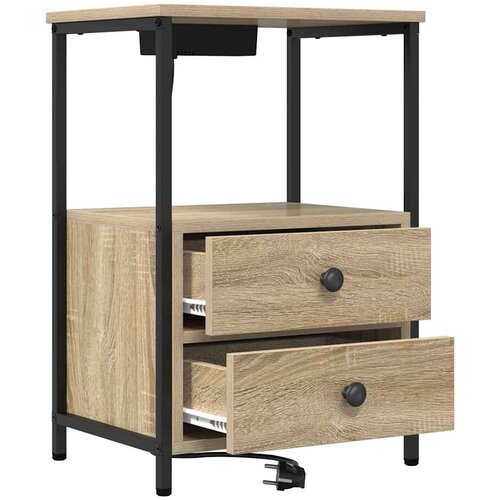  Noćni ormar s ladicama 2 pcs Sonoma hrast 40 x 31 x 60 cm Slike
