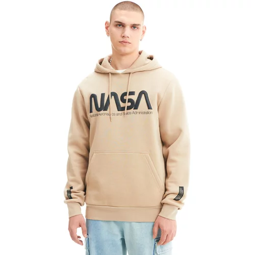 Cropp muška majica s kapuljačom NASA - Bež  5401W-80X