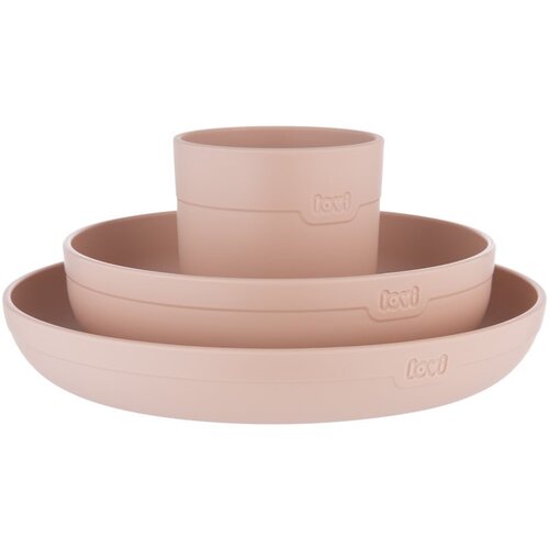 Lovi Tableware Set with Cup jedilni set Nude 3 kos Cene