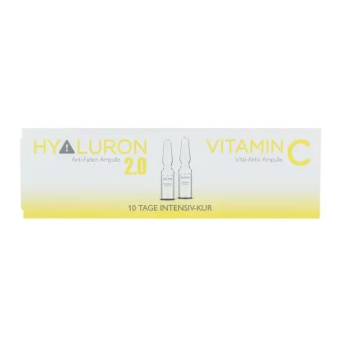 ALCINA Hyaluron 2.0 + Vitamin C Ampulle Set restorativna njega 5 x 1 ml + restorativna njega vitamin C 5 x 1 ml za ženske