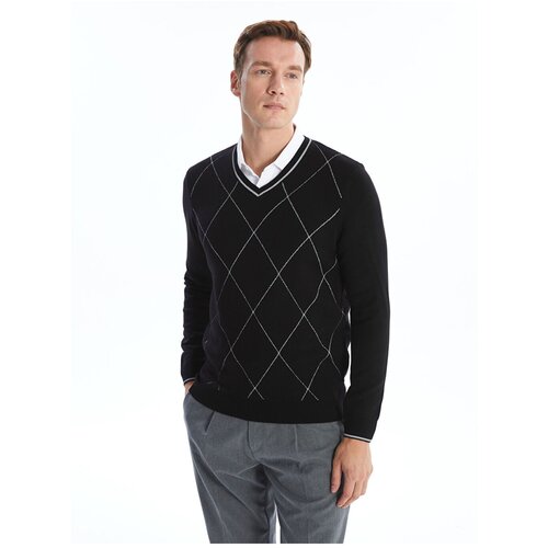 LC Waikiki V-Neck Long Sleeve Men's Knitwear Sweater Slike