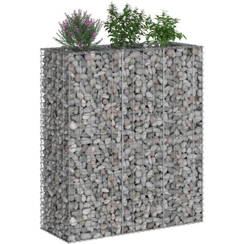  Gabionski uzdignuti krevet 2 pcs Srebrno 130 x 50 x 150 cm Slike