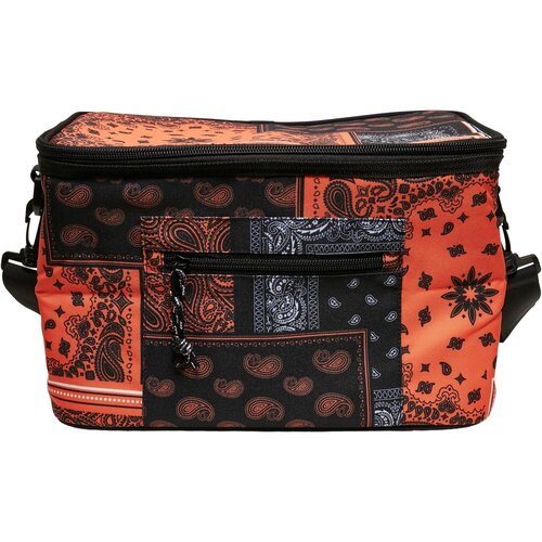 Urban Classics Accessoires Bandana Patchwork Print Black/Orange Cooler Bag Slike