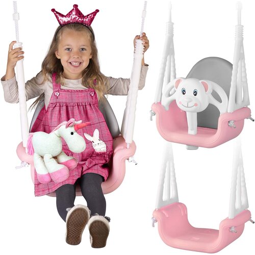 Ricokids 3-in-1 Teddy Bear Bucket Swing - Safe and Versatile for Kids, (21740658) Cene