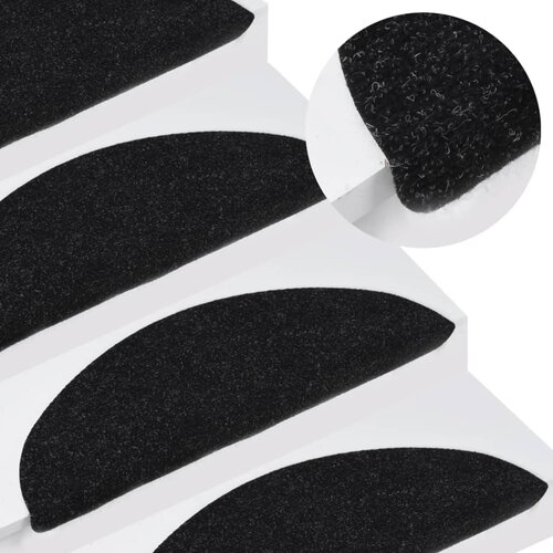 vidaXL Samoljepljivi otirači za stepenice 10 kom crni 56 x 17 x 3 cm Cene
