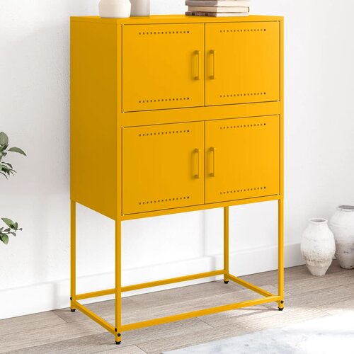  Komoda boja senfa 68,5 x 38,5 x 107 cm čelična Cijene