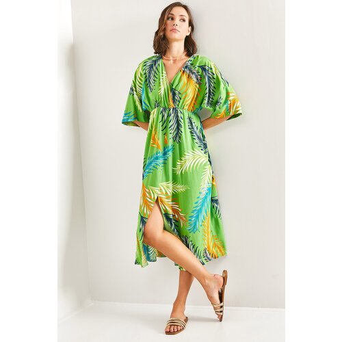 Bianco Lucci Women&amp;#039;s Double Breasted Collar Front Slit Dress Slike