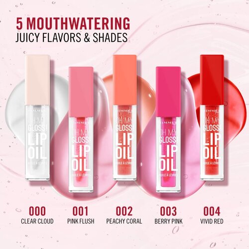 Rimmel London Oh My Gloss! Lip Oil vlažilno olje za ustnice 4.5 ml Odtenek 000 clear cloud Slike