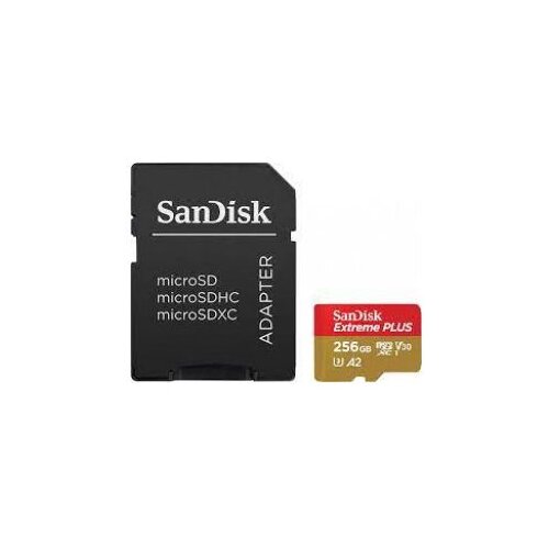 Sandisk &amp;quot;CARD EXTREME PLUS MICROXC 256GB+SD&amp;quot; Slike