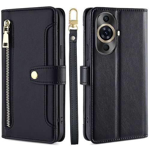 INORCO Za Huawei nova 11 Pro/11 Ultra PU usnje+TPU ovitek za telefon stojalo denarnica z žepom na zadrgo, (22035842) Slike