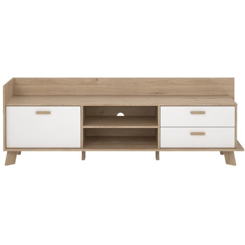 Tvilum Bijela/u prirodnoj boji TV komoda u dekoru hrasta 182x62x51 cm Ikast – Cijene