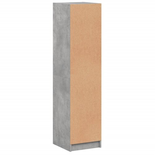  Visoka komoda sa staklenim vratima boja betona 35 x 37 x 142 cm Slike