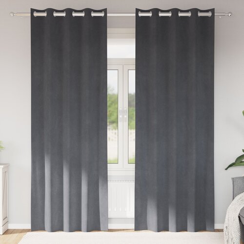 vidaXL Super svetlo sive zavese Poliester 140 x 260 cm Zavese z očkami Cene