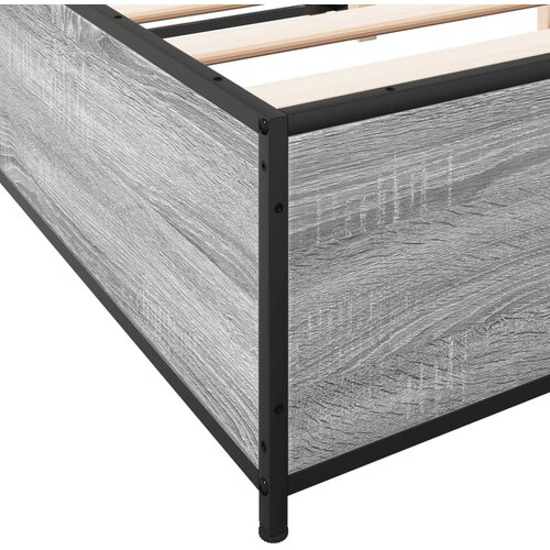  Okvir za krevet boja hrasta 120x190cm konstruirano drvo i metal Slike