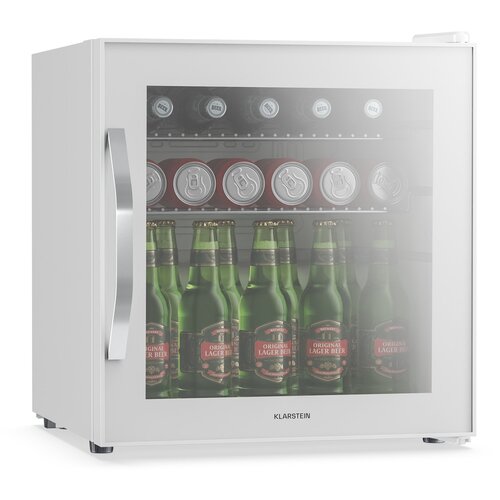 Klarstein Hladnjak za pića Beersafe sa staklenim zrcalnim vratima | 44 x 48 cm | 47 litara | 85 W | Bijela Cijene