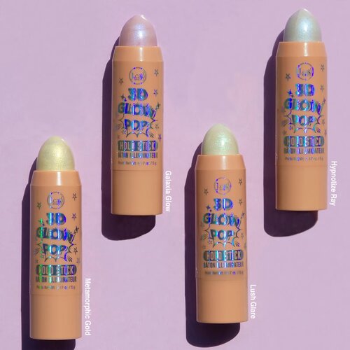 J.Cat Beauty 3D Glow Pop stick za posvjetljivanje nijansa 103 Lush Glare 5 g Slike