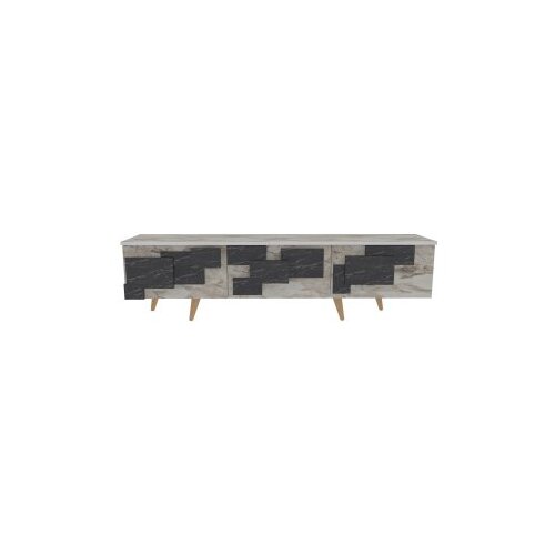 HANNAH HOME TV komoda 3D, 160x45x35 cm, krem Slike