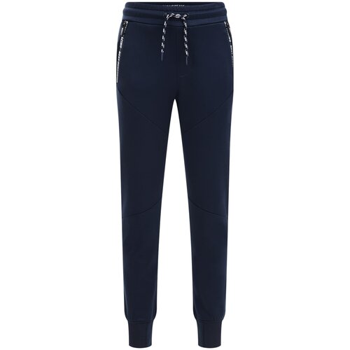 WE Fashion Hlače temno modra / bela Slike