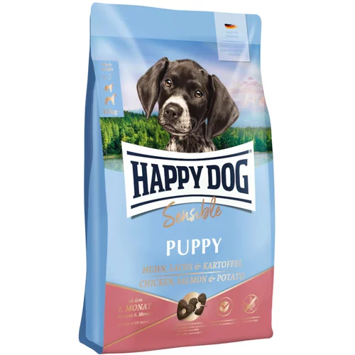 Happy Dog Supreme Sensible Puppy piletina, losos i krumpir - 10 kg