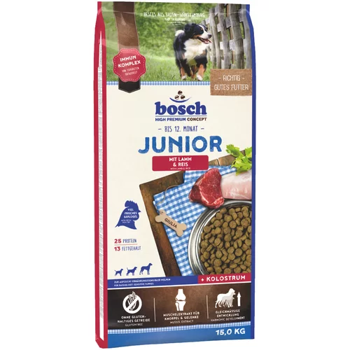 Bosch 2 x 15 kg Junior u miješanom pakiranju - Junior Lamb & Rice / Medium Junior