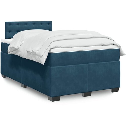 Box spring krevet s madracem tamnoplavi 120 x 200 cm bar&scaron;unasti Cijene