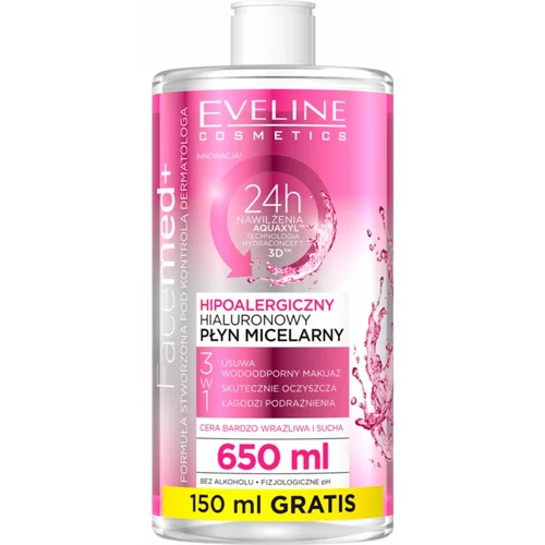 Eveline Cosmetics FaceMed+ micelarna voda za čišćenje 650 ml