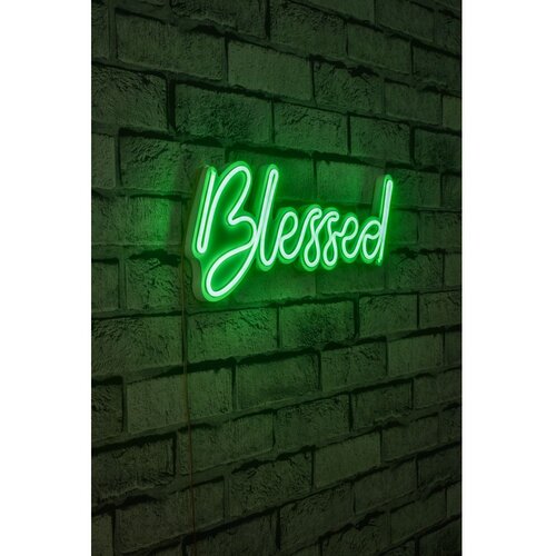 Wallity Dekorativna LED rasveta Blessed, 43x20x2cm, Zelena Cene